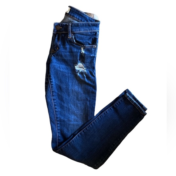 Abercrombie Sz:25Wx31L Super Skinny Distressed Blue Jeans - Picture 6 of 7